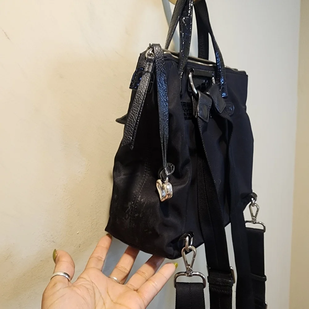Brighton Bentley Convertible Backpack in black.